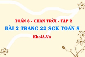 Bài 2 trang 22 Toán 8 Chân trời sáng tạo Tập 2